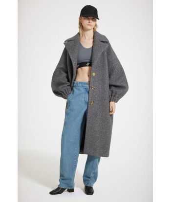 Manteau cocon en laine bouclée mélangée Comment ça marche