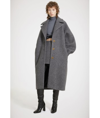 Manteau cocon en laine bouclée mélangée Comment ça marche