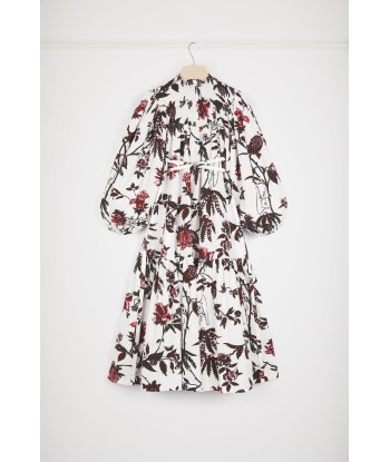 Robe longue à col smocké en coton bio imprimé chez Cornerstreet bien 