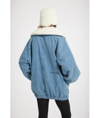 Veste oversize en denim bio et faux shearling prix pour 