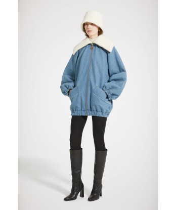 Veste oversize en denim bio et faux shearling prix pour 