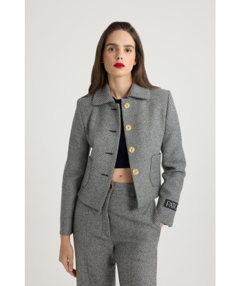 Veste courte en tweed stretch Vous souhaitez 