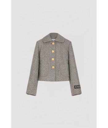 Veste courte en tweed stretch Vous souhaitez 