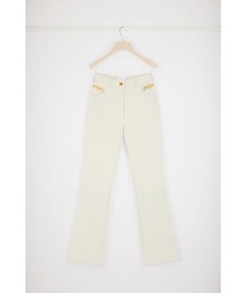 Pantalon évasé en denim de coton régénéré online