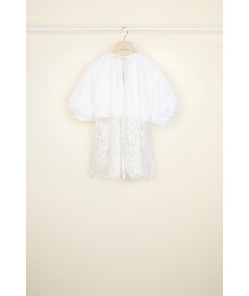 Top Communion en coton et guipure commande en ligne