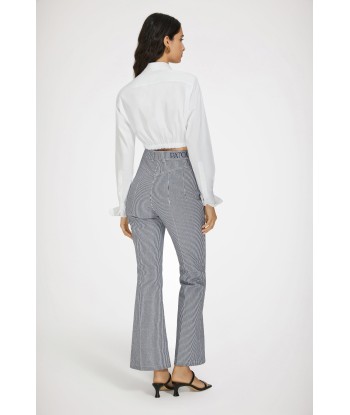 Pantalon évasé en denim bio rayé JUSQU'A -70%! 