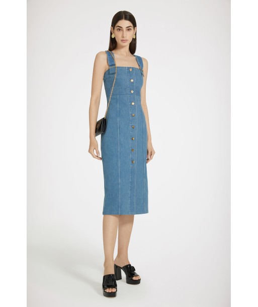 Robe salopette en denim la colonne vertébrale