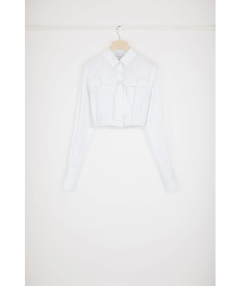 Chemise courte à noeud en coton éco-responsable en ligne des produits 