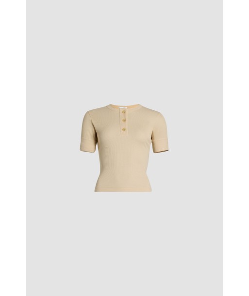 Top henley en coton bio Véritable concentré