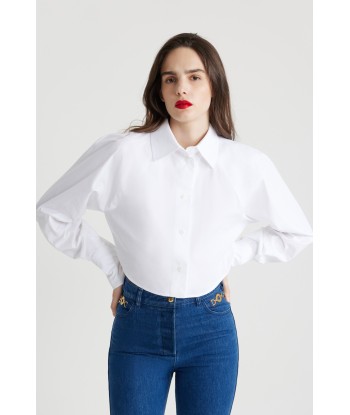 Chemise courte en coton bio rembourrage situé sous