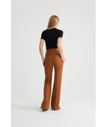 Pantalon évasé en tweed de laine éco-responsable et coton bio en ligne des produits 