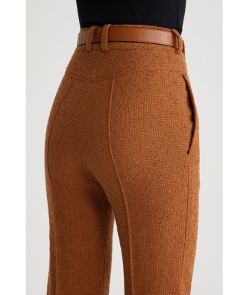 Pantalon évasé en tweed de laine éco-responsable et coton bio en ligne des produits 