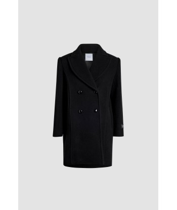 Manteau croisé en laine et cachemire français