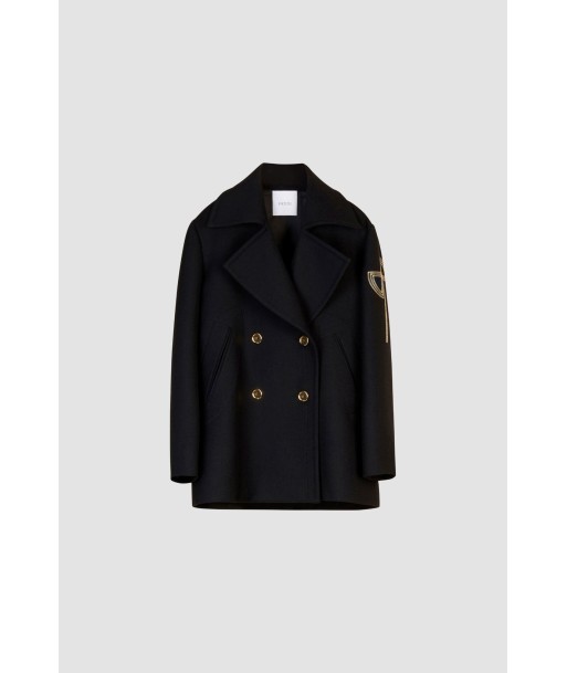 Oversize Peacoat-Mantel aus Wolle mit gesticktem Logo Profitez des Offres !