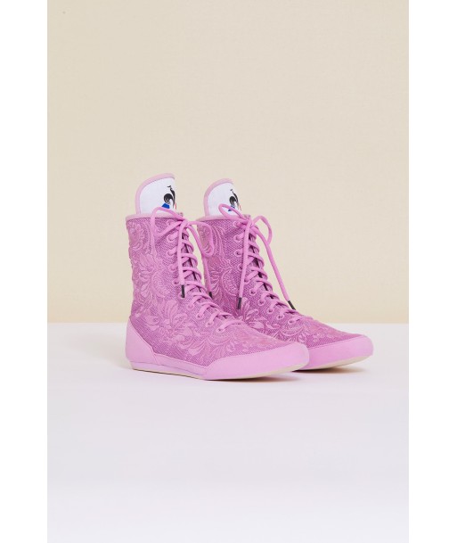 Bestickte High-Top-Sneaker - Lila plus qu'un jeu 