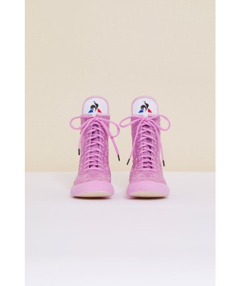 Bestickte High-Top-Sneaker - Lila plus qu'un jeu 