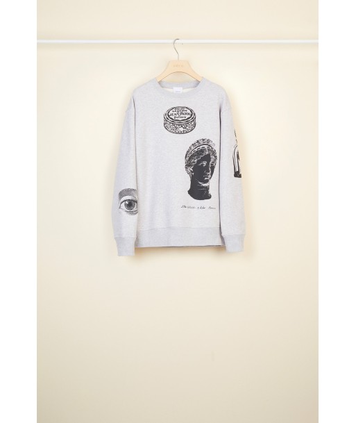 Oversize Print-Sweatshirt aus Baumwolle de France