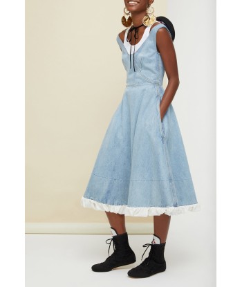 Robe midi en denim français