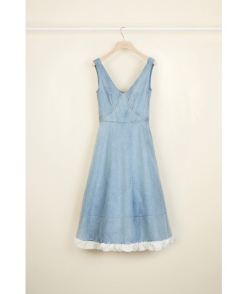 Robe midi en denim français