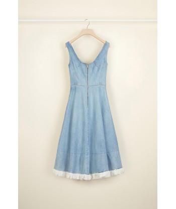 Robe midi en denim français