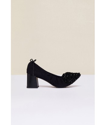 Perlenverzierte Tweed-Pumps votre