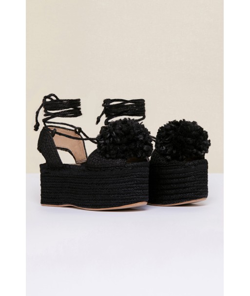 Plateau-Espadrilles mit Pompon le concept de la Pate a emporter 