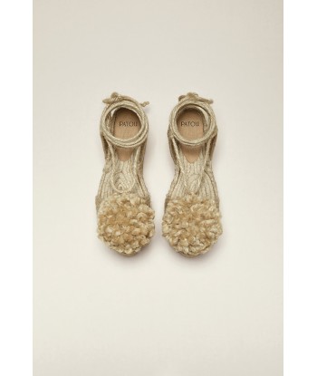 Plateau-Espadrilles mit Pompon les ctes