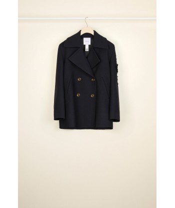 Peacoat-Mantel mit juwelenverziertem Logo 50-70% off 