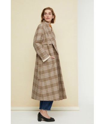 Trenchcoat aus Gabardine mit Tartanmuster pas cher chine